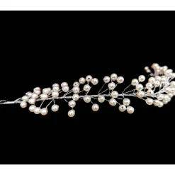 Perlen-Haarranke , Braut Haarschmuck, silber-weiss