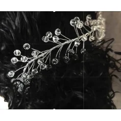 Perlen-Haarranke , Braut Haarschmuck, silber-kristall