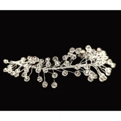 Perlen-Haarranke , Braut Haarschmuck, silber-kristall