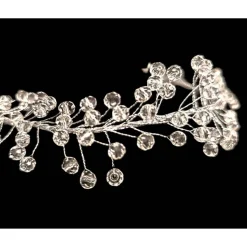 Perlen-Haarranke , Braut Haarschmuck, silber-kristall