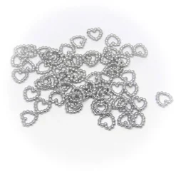 Perlenherzen Silberfarben