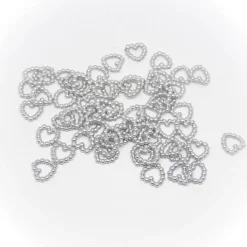 Perlenherzen Silberfarben