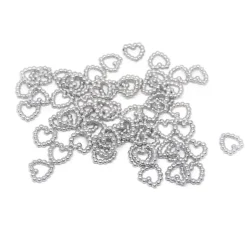 Perlenherzen Silberfarben