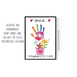 Persönliches  Abschiedsgeschenk Erzieherin Kita Kindergarten Handabdruck Geschenk Danke