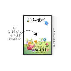 Persönliches  Abschiedsgeschenk Erzieherin Tagesmutter Kita Kindergarten Krippe Grundschule Lehrerin Handabdruck