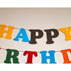Personalisierbare bunte Happy Birthday Buchstabengirlande