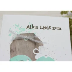 Personalisierbare Geburtstagskarte mit Aquarell-Blüten – Handgemacht & Einzigartig