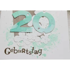 Personalisierbare Geburtstagskarte mit Aquarell-Blüten – Handgemacht & Einzigartig