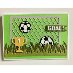 Personalisierbare Glückwunschkarte zum Geburtstag für Fussballfans Trendsport Handarbeit