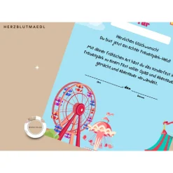 Personalisierbare Urkunde in A4 für Freizeitpark-Ausflug - Perfekt für Kindergeburtstage oder Schulausflüge