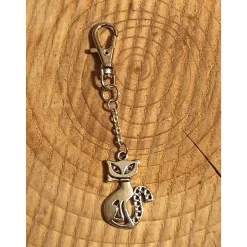 Personalisierbarer Schlüsselanhänger Katze – Mit Namen – Geschenk zur Einschulung, Kindergarten, Geburtstag