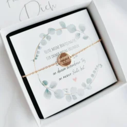 Personalisierbares Brautjungfer Armband, Brautjungfer Geschenk personalisiert, Armband mit Gravur Edelstahl