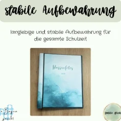 personalisierbares Fotoalbum zur Aufbewahrung von Klassenfotos im Kunststoff Hardcover, mit 20 dokumentenechten Folien