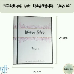 personalisierbares Fotoalbum zur Aufbewahrung von Klassenfotos im Kunststoff Hardcover, mit 20 dokumentenechten Folien