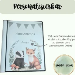 personalisierbares Fotoalbum zur Aufbewahrung von Klassenfotos im Kunststoff Hardcover, mit 20 dokumentenechten Folien