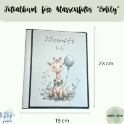 personalisierbares Fotoalbum zur Aufbewahrung von Klassenfotos im Kunststoff Hardcover, mit 20 dokumentenechten Folien