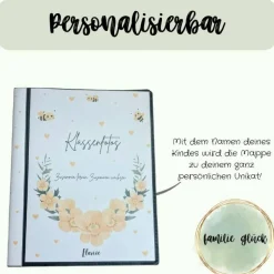 personalisierbares Fotoalbum zur Aufbewahrung von Klassenfotos im Kunststoff Hardcover, mit 20 dokumentenechten Folien