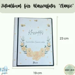 personalisierbares Fotoalbum zur Aufbewahrung von Klassenfotos im Kunststoff Hardcover, mit 20 dokumentenechten Folien
