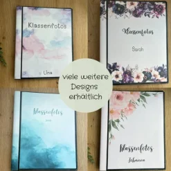 personalisierbares Fotoalbum zur Aufbewahrung von Klassenfotos im Kunststoff Hardcover, mit 20 dokumentenechten Folien