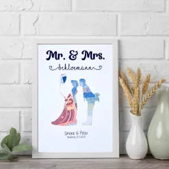 Personalisierbares Geldgeschenk – „Mr. & Mrs.“ im Bilderrahmen