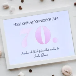 Personalisierbares Geldgeschenk zum Geburtstag – Kreatives Geschenk mit individueller Zahl im Bilderrahmen