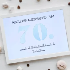 Personalisierbares Geldgeschenk zum Geburtstag – Kreatives Geschenk mit individueller Zahl im Bilderrahmen