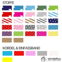 Personalisierbares Nähset für 70 cm Schultüte inkl. Pappe, Kissen und Anleitung