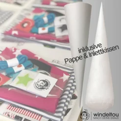 Personalisierbares Nähset für 70 cm Schultüte inkl. Pappe, Kissen und Anleitung