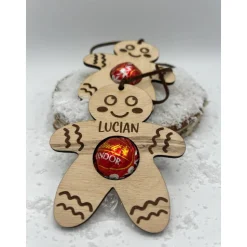 Personalisiere deinen Lebkuchenmann aus Holz – Geschenkidee zu Weihnachten & Nikolaus für Schokokugeln