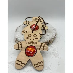 Personalisiere deinen Lebkuchenmann aus Holz – Geschenkidee zu Weihnachten & Nikolaus für Schokokugeln