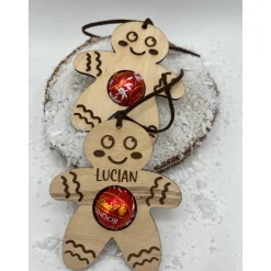 Personalisiere deinen Lebkuchenmann aus Holz – Geschenkidee zu Weihnachten & Nikolaus für Schokokugeln