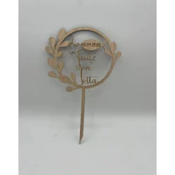 personalisiert  cake topper, tortenstecker cake topper taufe holz