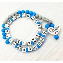 Personalisierte ABC -und Rechenkette Schulstart Einschulung  Geschenk für Erstklässler