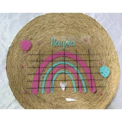 Personalisierte Acryltafel mit Regenbogen – Stundenplan inkl. Stift & Aufsteller