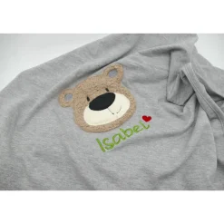 Personalisierte Babydecke mit Teddy Wunschname - Kindergartendecken - Wunschdecke - Kinderdecke _ Schmusedecke mit Namen