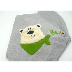 Personalisierte Babydecke Eisbär Teddy mit Wunschnamen - Kuscheldecke mit Namen Schmusedecke