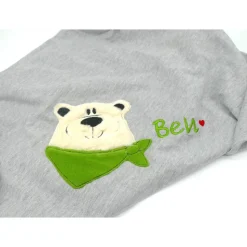 Personalisierte Babydecke Eisbär Teddy mit Wunschnamen - Kuscheldecke mit Namen Schmusedecke