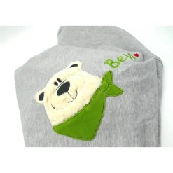 Personalisierte Babydecke Eisbär Teddy mit Wunschnamen - Kuscheldecke mit Namen Schmusedecke