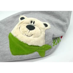 Personalisierte Babydecke Eisbär Teddy mit Wunschnamen - Kuscheldecke mit Namen Schmusedecke