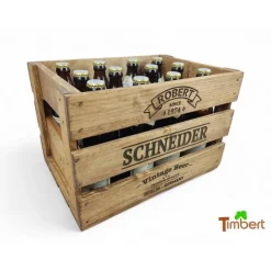Personalisierte BIERKISTE GEBURTSTAG Rustikale Holzkiste Alte Getränkekiste Vintage Bier Männer Geschenk für Ihn Vater