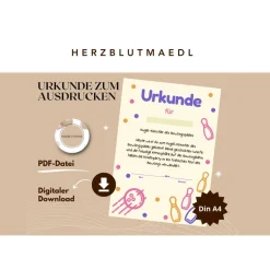 Personalisierte Bowling Urkunde DIN A4 - Perfekt für Bowling-Partys und Geburtstags-Mitgebsel als digitale Datei zum aus