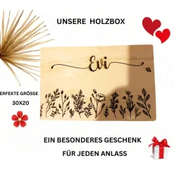 Personalisierte Box/ Geschenkebox/ Holzbox für verschiedene Anlässe wie Hochzeit, Geburtstag, Taufe, Weihnachten