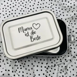 personalisierte Brotdose aus Edelstahl | individuelles Geschenk für die Mama oder Ehefrau zum Geburtstag