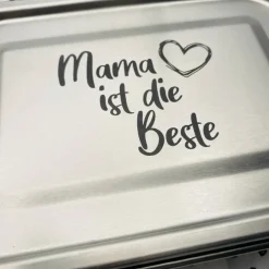 personalisierte Brotdose aus Edelstahl | individuelles Geschenk für die Mama oder Ehefrau zum Geburtstag