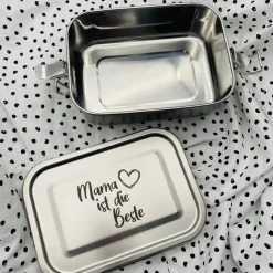 personalisierte Brotdose aus Edelstahl | individuelles Geschenk für die Mama oder Ehefrau zum Geburtstag