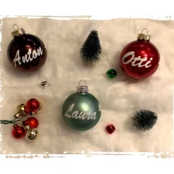 Personalisierte Christbaumkugel aus Glas!