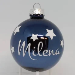 personalisierte Christbaumkugel aus Glas | ca. 6cm Durchmesser |  Weihnachtsschmuck |
