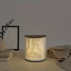 Personalisierte 3D Lithophan Lampe mit LED & Altholzrahmen – Dein Foto als leuchtendes Unikat – Handmade Nachttischlampe Geschenk
