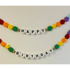 Personalisierte 3D-Druck Geburtstagsgirlande aus PLA – Individueller Namenszug & Farben