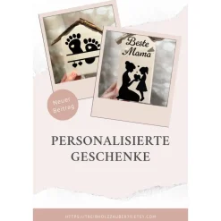 Personalisierte Deko-Häuser aus Holz – Handmade Babygeschenke mit Namen & Treibholz Deko